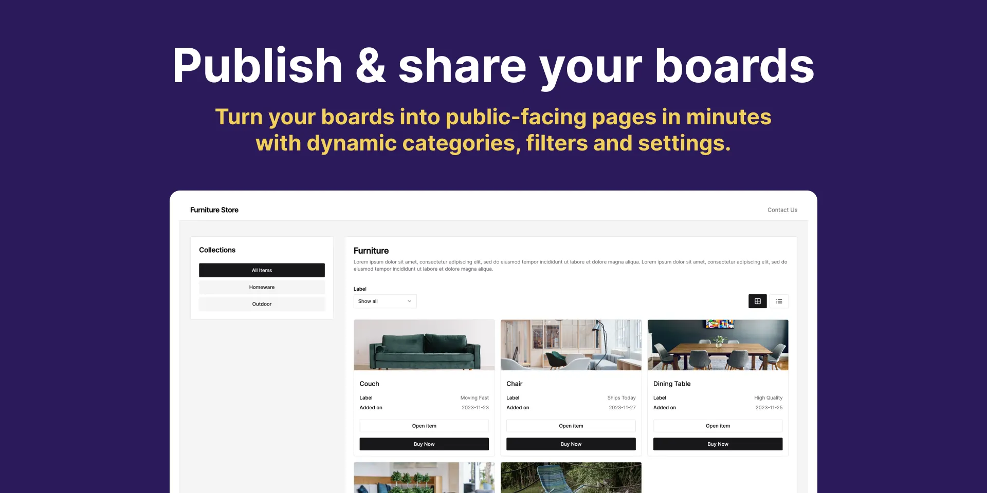 Publish and share monday.com boards online
