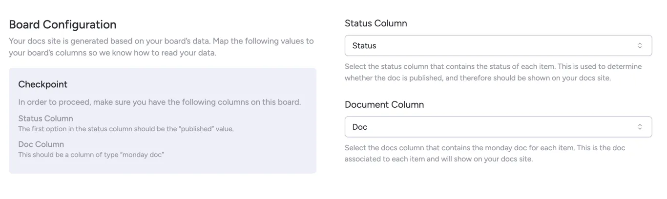 Board config