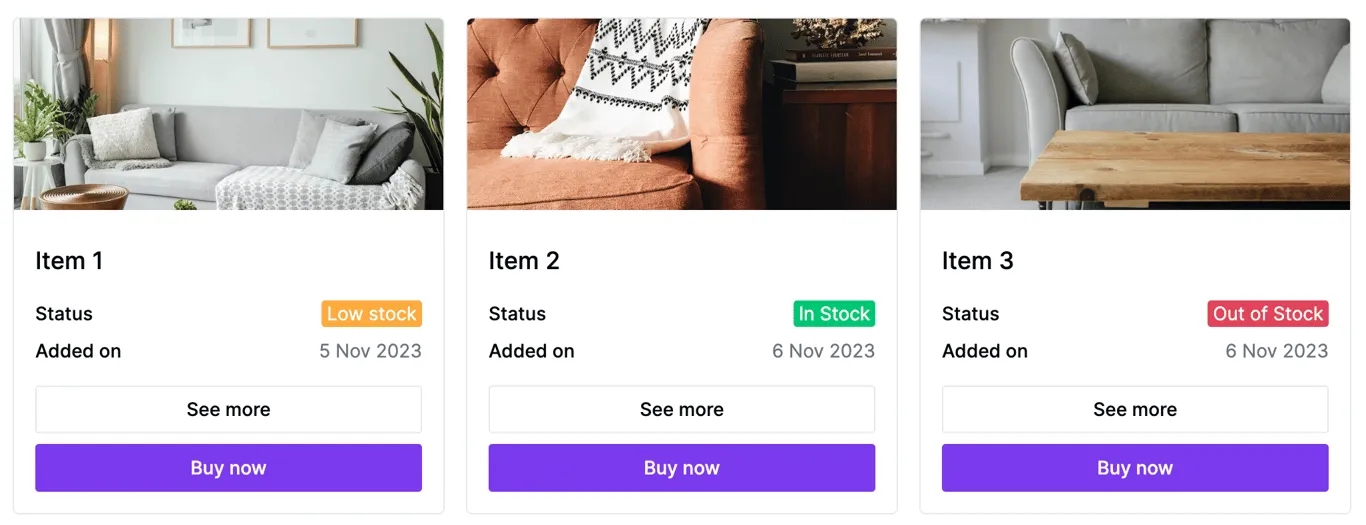 Custom button example
