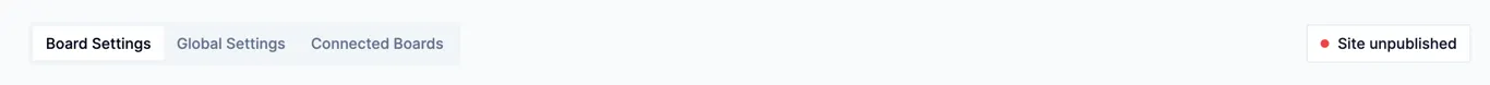 Unpublished site indicator